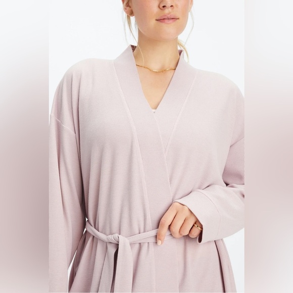 Fabletics Waffle Robe Muted Mauve/Petal Women Size M - Picture 2 of 9
